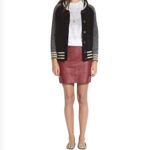 Madewell - Leather Mini Skirt - Burgundy